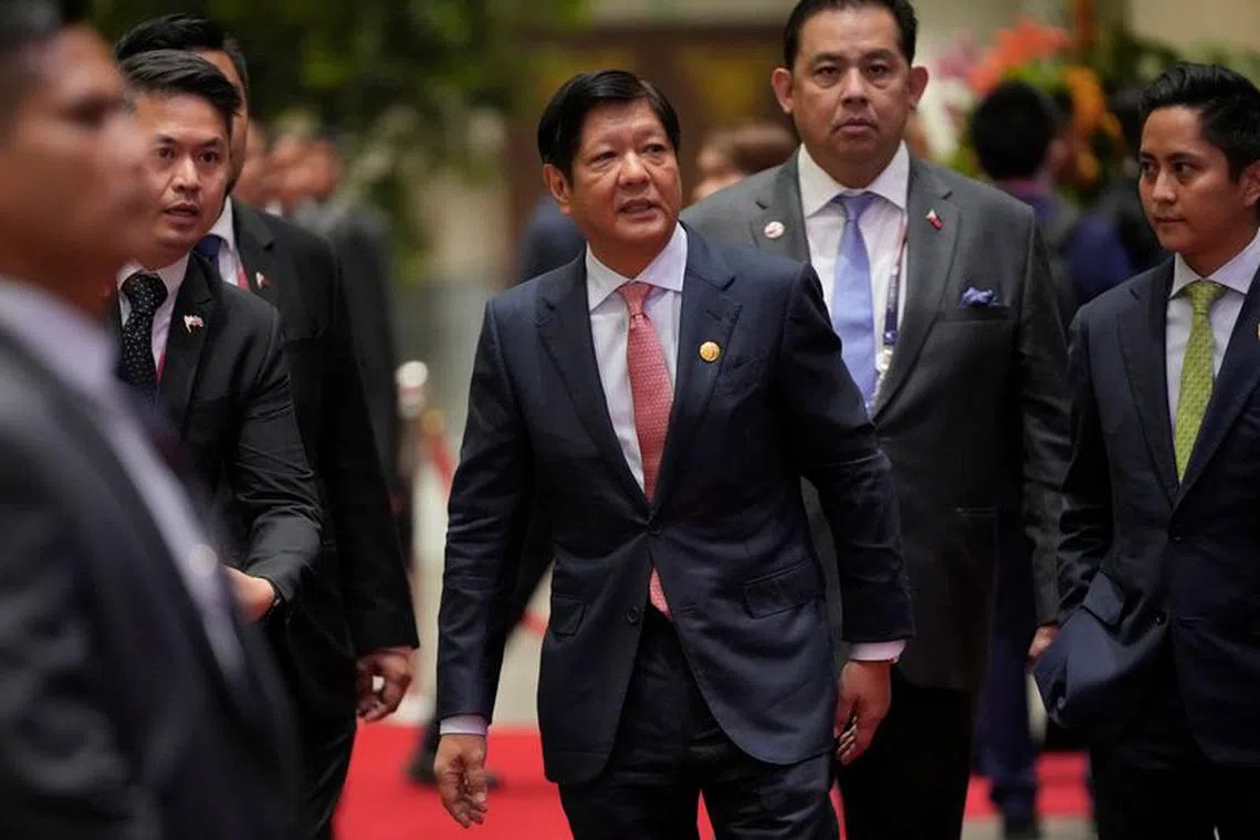 Philippine's President Ferdinand Marcos, Jr. leaves after attending the East Asia Summit at the Association of Southeast Asian Nations (ASEAN) Summit in Jakarta, Indonesia, Thursday, Sept. 7, 2023.     Achmad Ibrahim/Pool via REUTERS