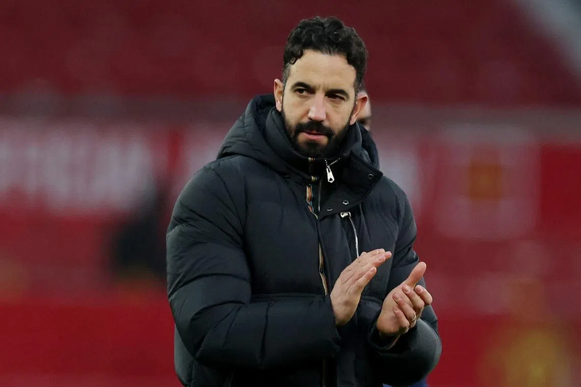 Soccer Football - Premier League - Manchester United v Brighton & Hove Albion - Old Trafford, Manchester, Britain - January 19, 2025 Manchester United manager Ruben Amorim looks dejected after the match REUTERS/Phil Noble