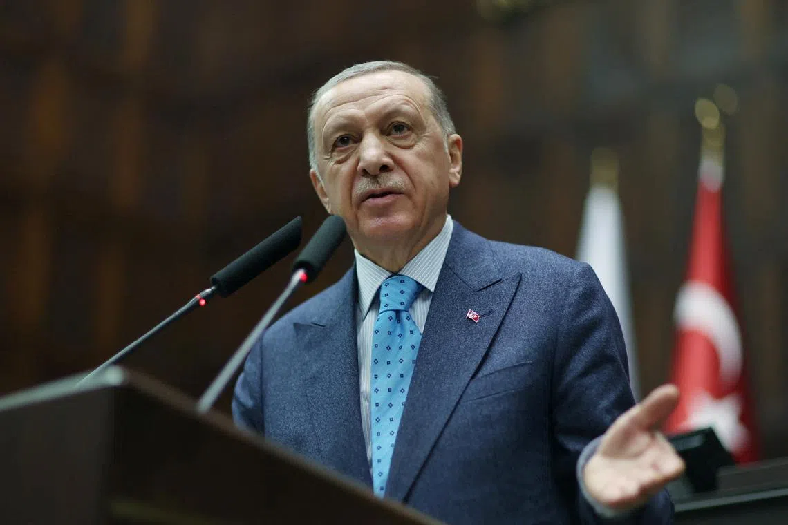Turkish President Recep Tayyip Erdogan’s comments came days after Ankara suspended Nato accession talks with the two countries.