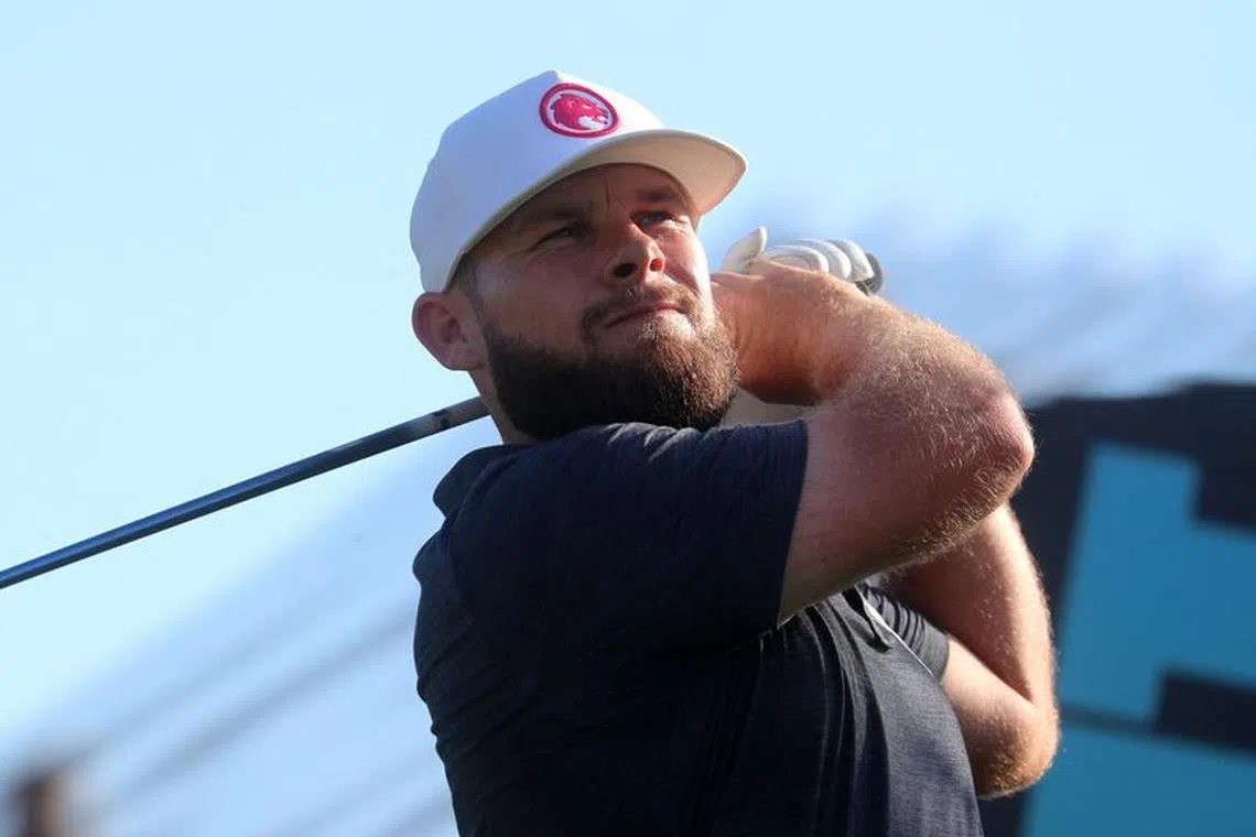 Golf - LIV Golf Mayakoba - El Camaleon Mayakoba Golf Course, Playa del Carmen, Mexico - February 2, 2024 Legion XIII's Tyrrell Hatton in action during the first round REUTERS/Raquel Cunha/File Photo