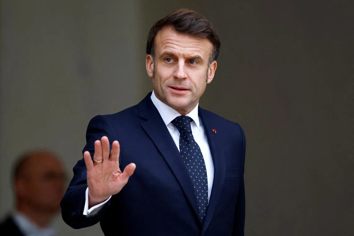 French President Emmanuel Macron says if Europe wants to move towards "greater autonomy" in matters of defence and nuclear deterrence, then its leaders should start a discussion about it.