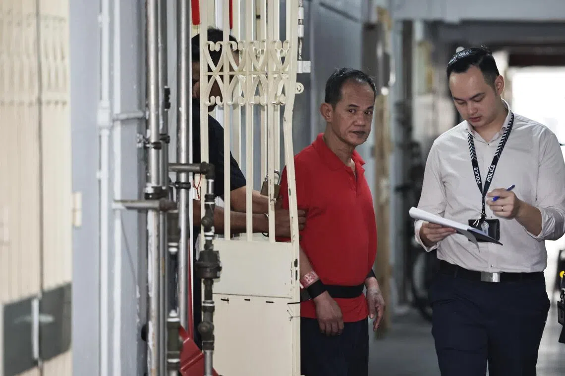 Poh Choon Kiat, 59, was taken to a unit on the 19th floor and a corridor of the 17th floor of Block 51 Chin Swee Road.