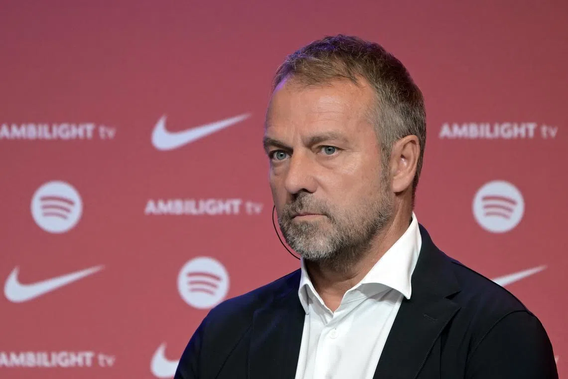 Soccer Football - FC Barcelona present new coach Hansi Flick - Camp Nou, Barcelona, Spain - July 25, 2024 New FC Barcelona coach Hansi Flick during the presentation REUTERS/Lorena Sopena/ File Photo