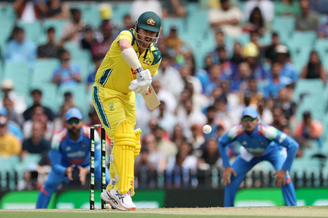 Cricket - One Day International - Australia v India - Sydney Cricket Ground, Sydney, Australia  - October 25, 2025 Australia's Travis Head in action REUTERS/Hollie Adams