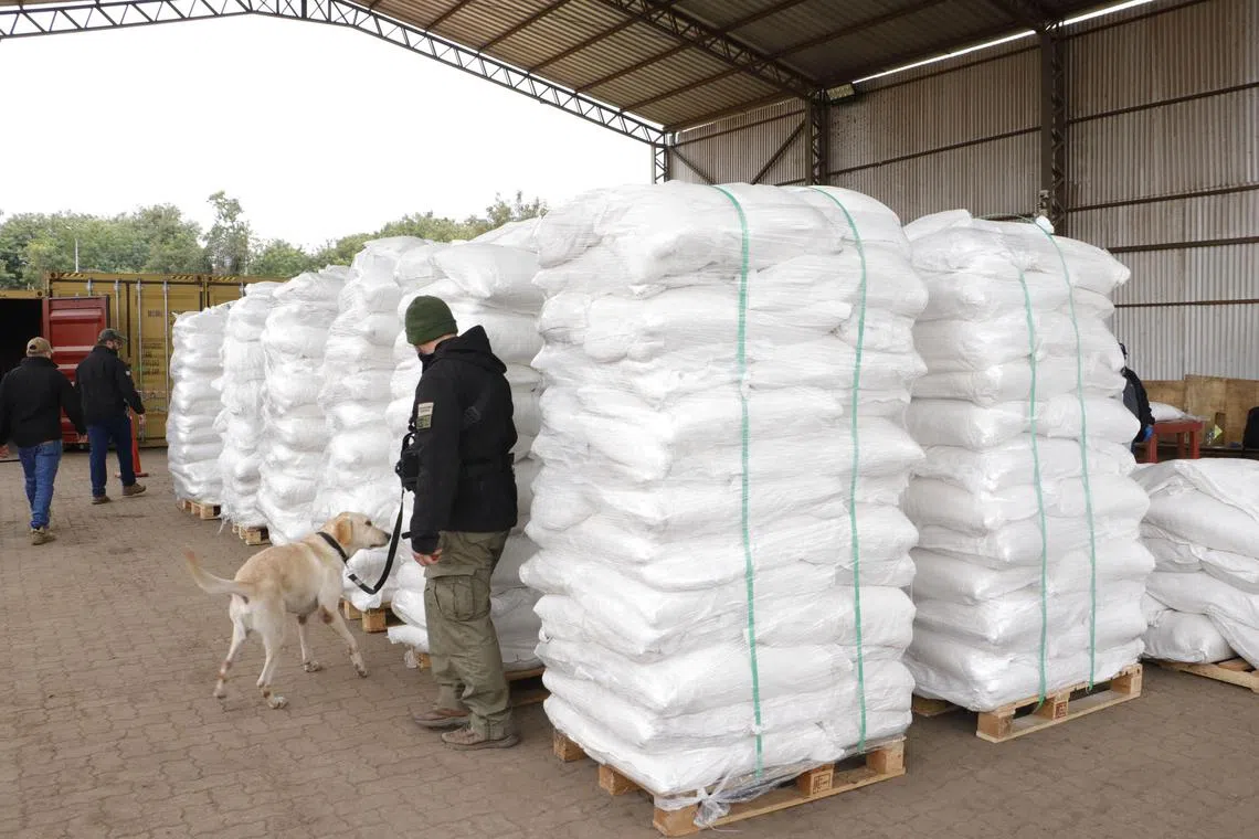 The smugglers processed the drugs in Paraguay, where 3,000kg of cocaine was seized in Oct 2023.