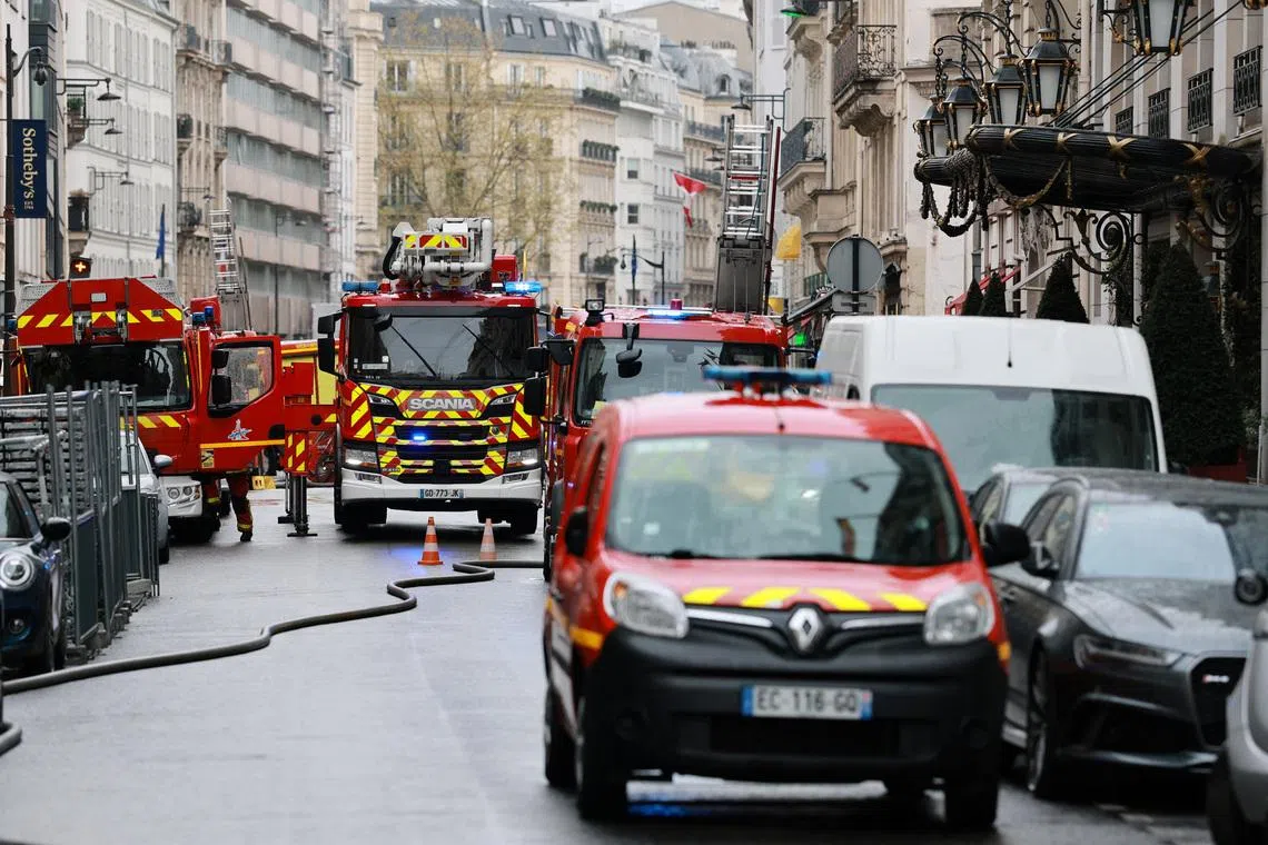 Luxury Paris hotel near Elysee reopens after fire forces brief closure