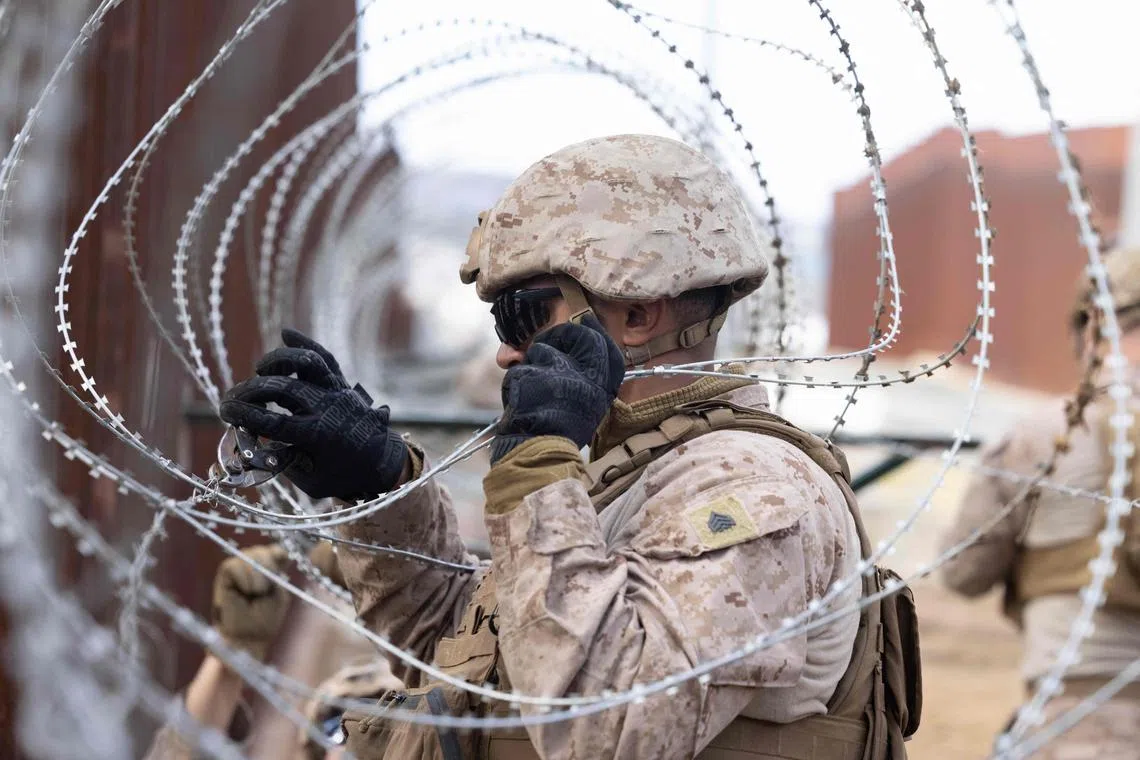 The decision comes on top of US military deportation flights of migrants out of the country and the deployment of just over 1,600 active-duty troops to the US border with Mexico.