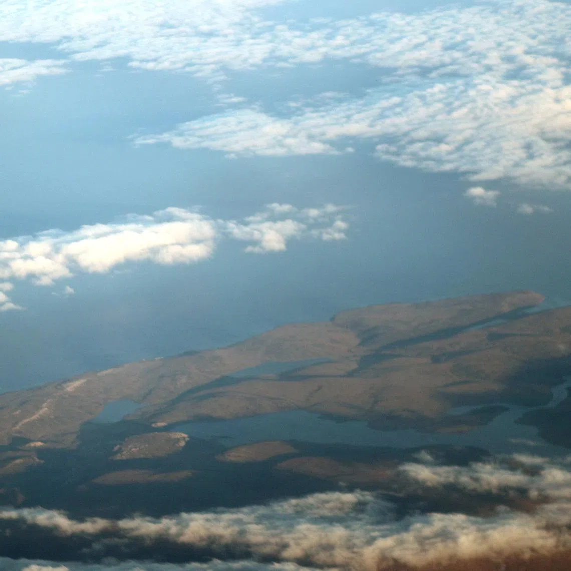The coast of the West Falkland, of the Falkland Islands, is seen from an airplane May 20, 2018. REUTERS/Marcos Brindicci