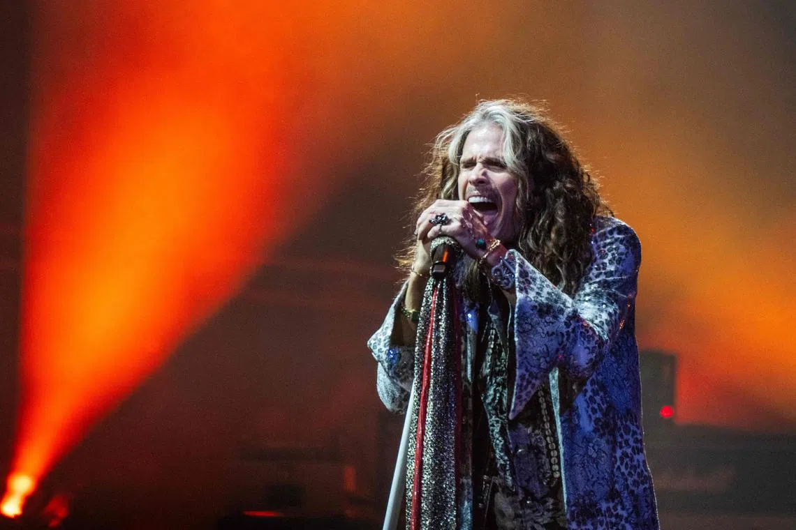 Steven Tyler of Aerosmith performs live on stage at the Wells Fargo Centre on Sept 02, 2023 in Philadelphia, Pennsylvania.   