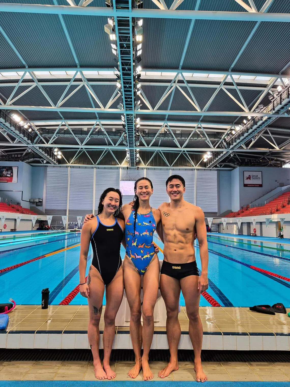 (From left) Sibings Quah Jing Wen, Quah Ting Wen and Quah Zheng Wen have put competitive swimming on hold and will miss the Sept 19-Oct 4 Asian Games as they are pursuing postgraduate studies.