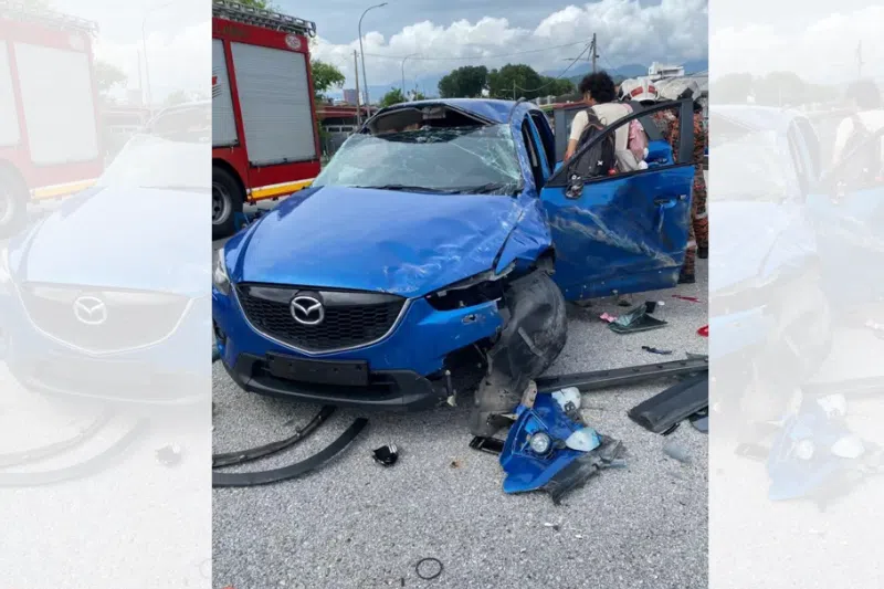Singaporean, 5 others hurt in car and excavator crash in Ipoh