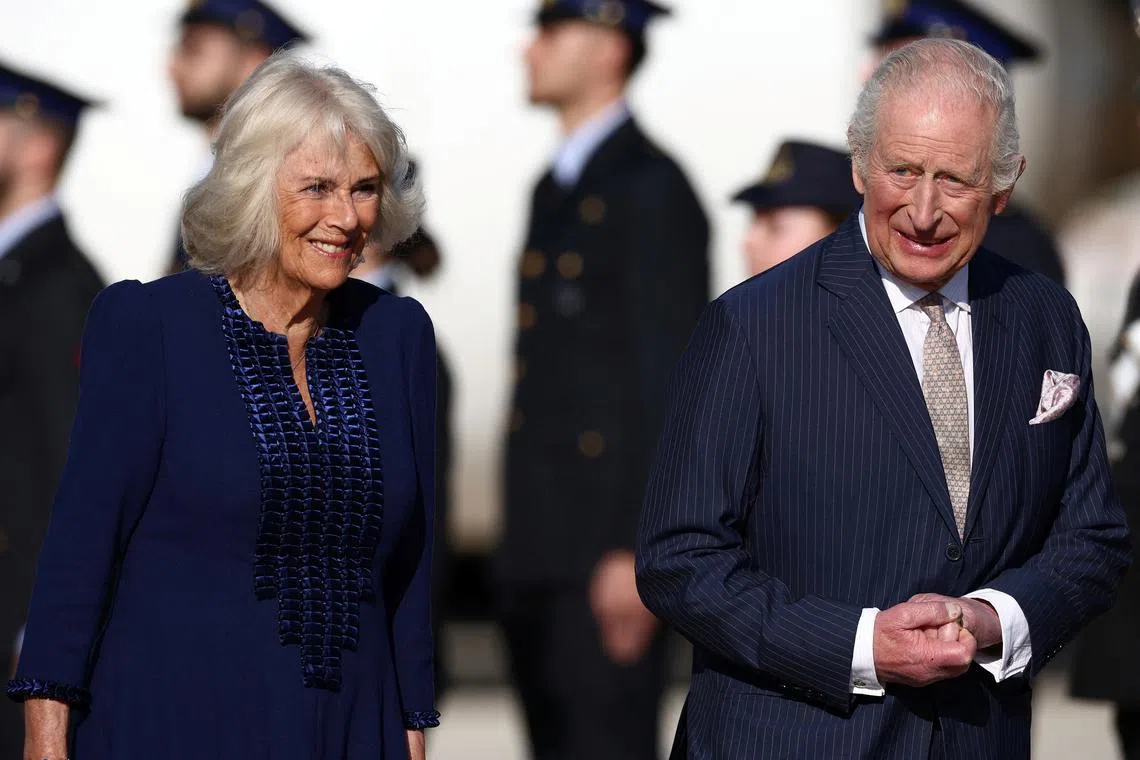 Britain's King Charles, Queen Camilla arrive in Italy for state visit