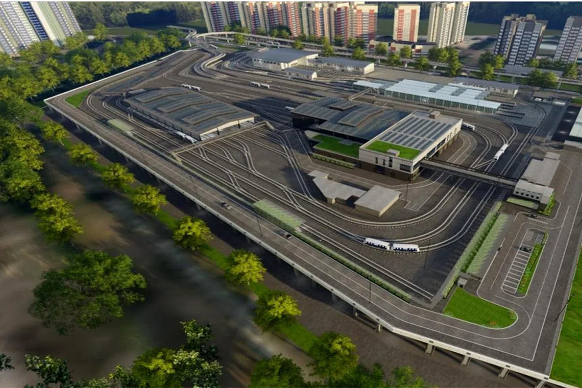Sengkang-Punggol LRT depot to triple in size with new test track, maintenance building
