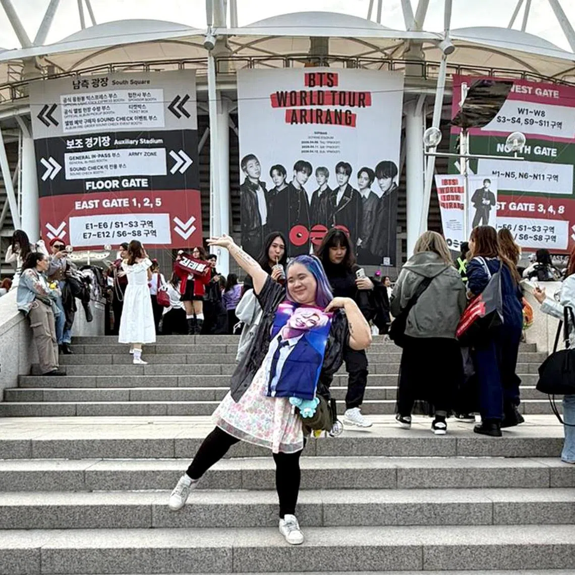 BTS fan Valerie Chan at the Arirang concert in Goyang. 