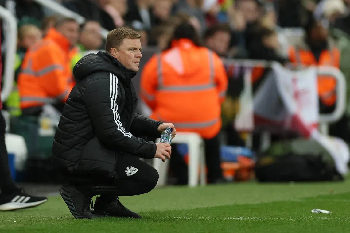 Soccer Football - Premier League - Newcastle United v Aston Villa - St James' Park, Newcastle, Britain - December 26, 2024 Newcastle United manager Eddie Howe looks on Action Images via Reuters/Lee Smith/File Photo