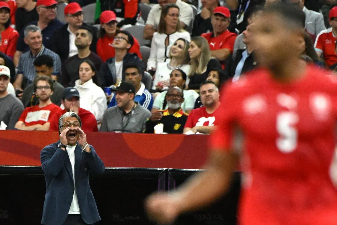 Switzerland coach Murat Yakin during their 2-0 World Cup last-32 win over Algeria at BC Place in Vancouver on July 2.