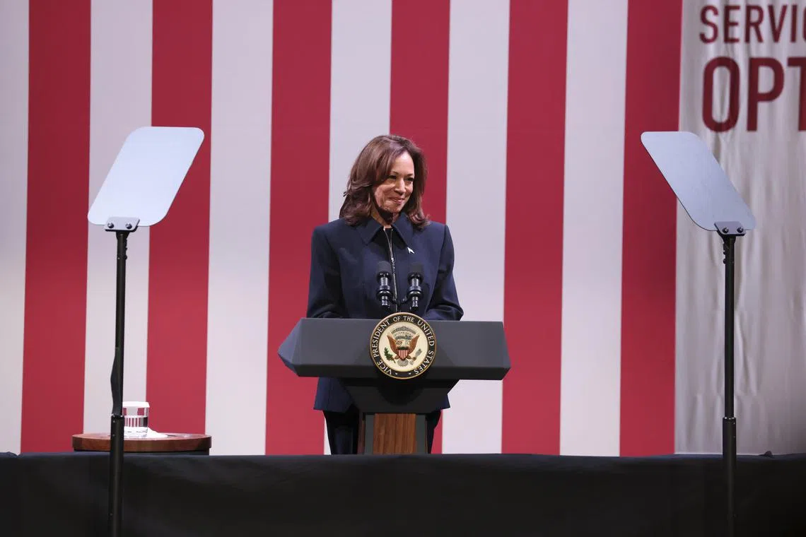 It was notable that Ms Harris chose an audience of young people to kick off her forward-looking message, as questions swirl about her future. 