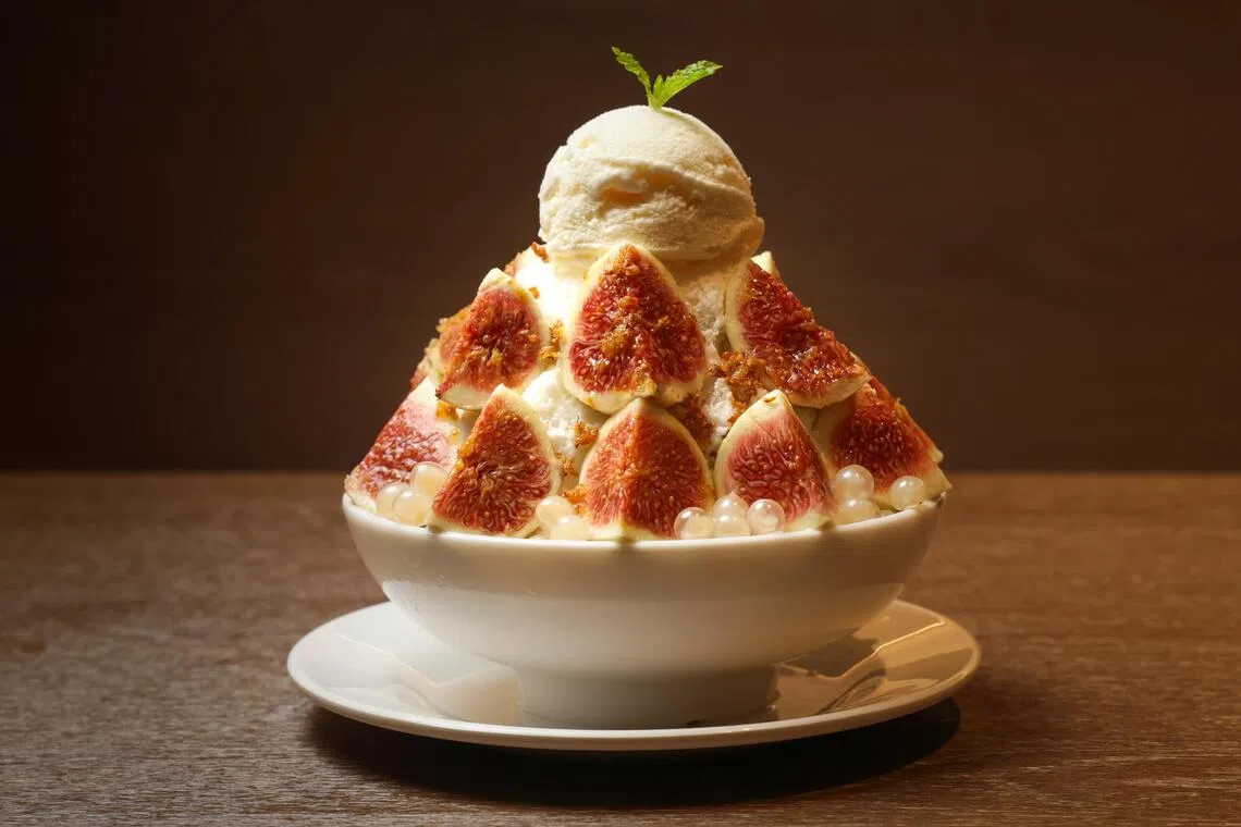Fig Snow Ice comes with plenty of fresh figs.