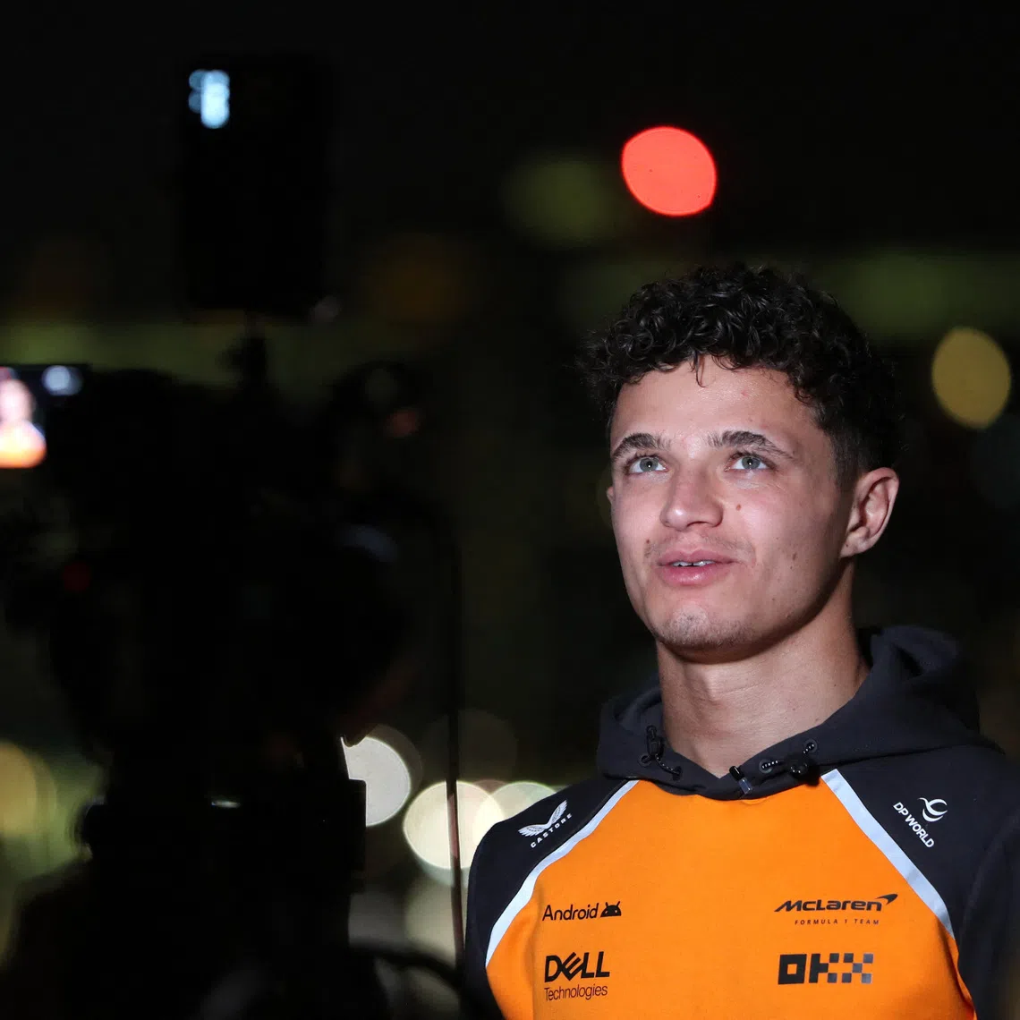 McLaren's Lando Norris is interviewed the day after becoming the 2025 Formula One World Champion in Abu Dhabi, United Arab Emirates, December 8, 2025. REUTERS/Satish Kumar