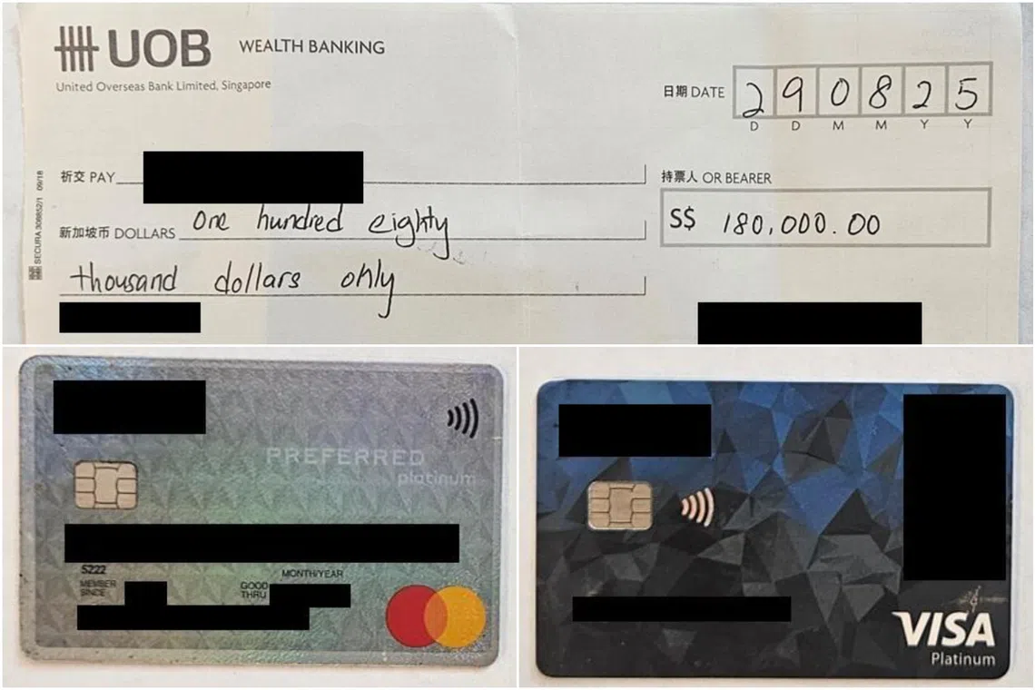 On Aug 30, the police responded to a call for assistance from UOB regarding a suspicious over-the-counter cash cheque withdrawal request by Jong at one of its branches.