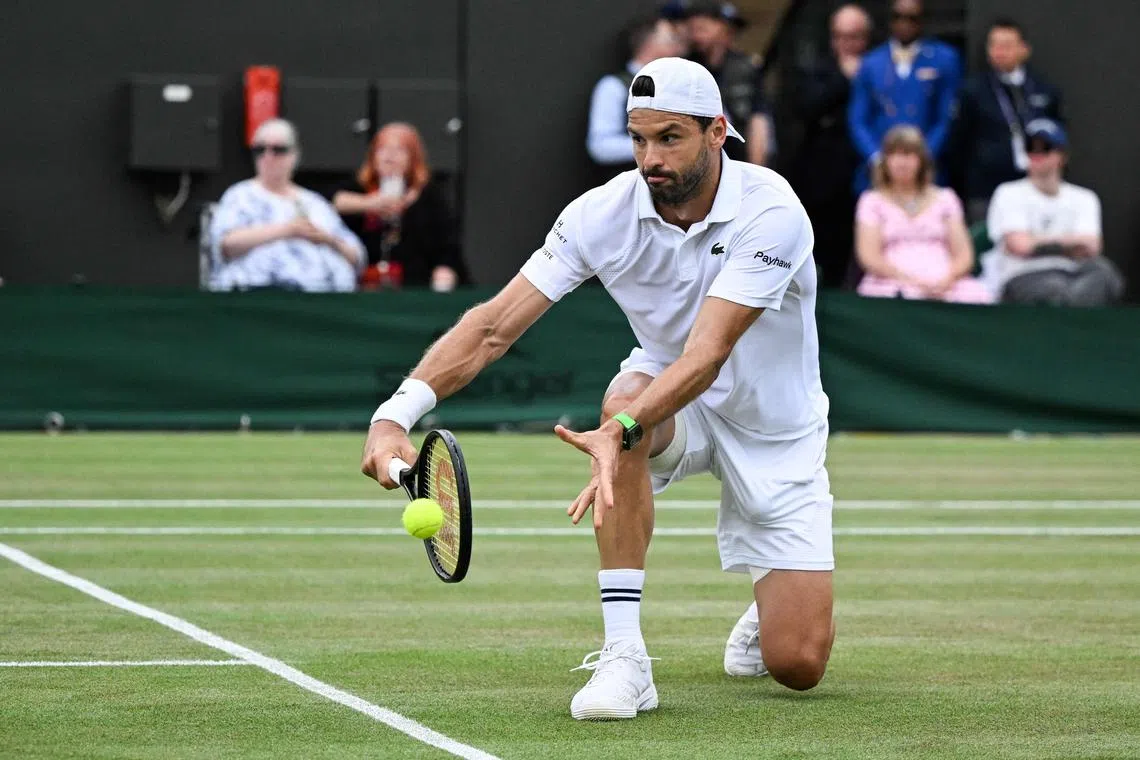 Grigor Dimitrov describes hitting a one-handed backhand as like hitting the jackpot.