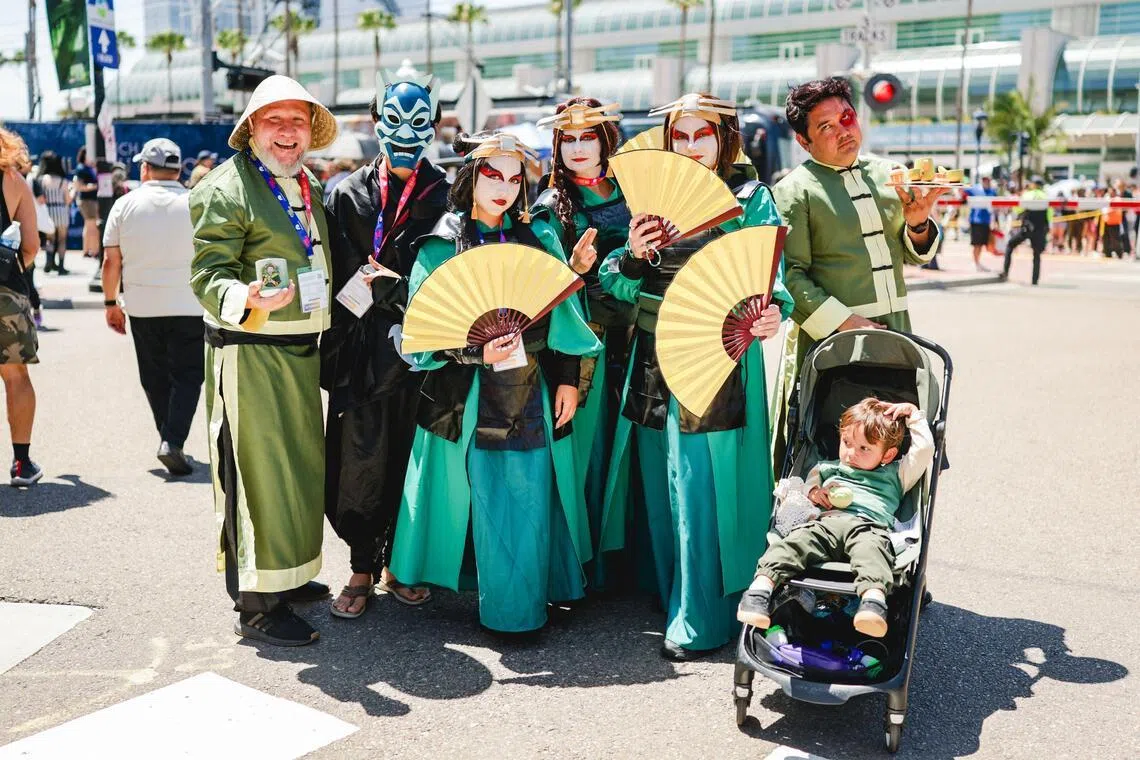 Fans cosplaying Avatar: The Last Airbender at San Diego Comic-Con on July 23.