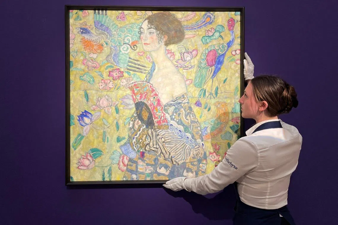 Lady With A Fan was still on an easel in Klimt’s studio when the painter died in February 1918.