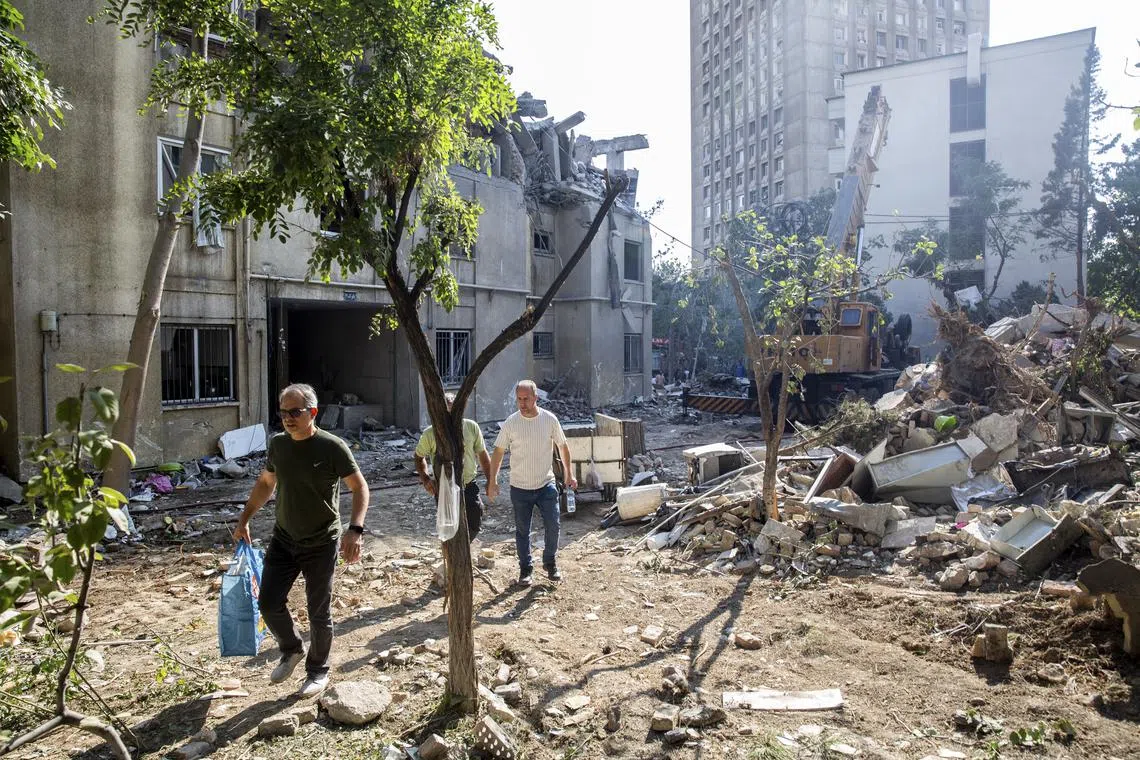 A building damaged by Israeli strikes in Tehran on June 13.