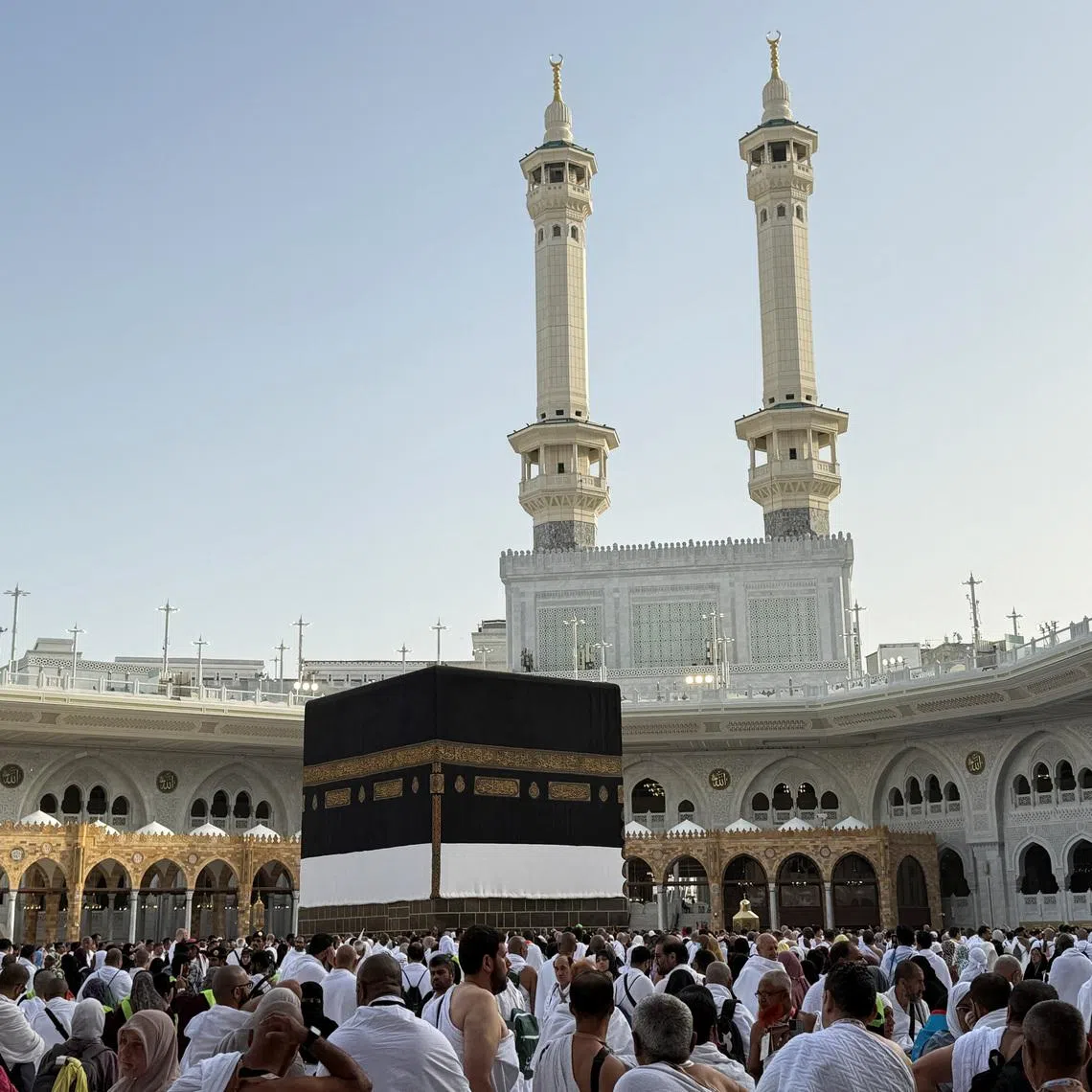 Pilgrims perform most of the haj’s rites outdoors including at Mecca’s Grand Mosque.
