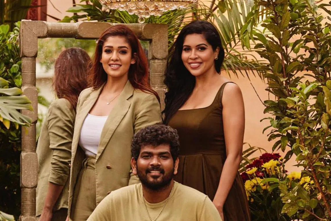 The founders of 9SKIN, set to be launched on Sept 29, Ms Nayanthara, Ms Daisy Morgan and Mr Vignesh Shivan. 