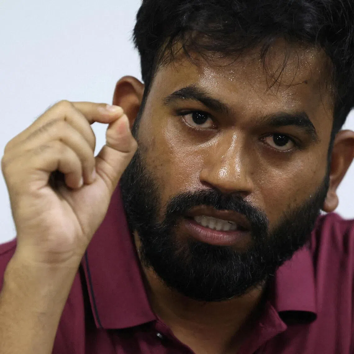 CJP founder Abhijeet Dipke during a press conference to demand the resignation of India’s Chief Election Commissioner Gyanesh Kumar, in New Delhi, on Sept 24.
