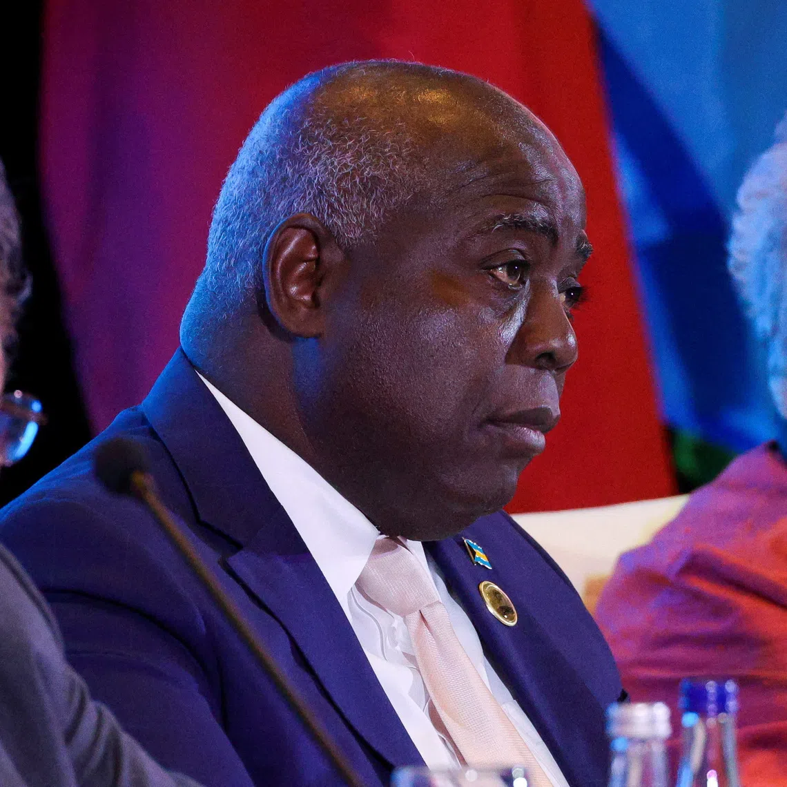 FILE PHOTO: The Bahamas' Prime Minister Philip Davis attends the 44th Regular meeting of CARICOM at Baha Mar in Nassau, Bahamas, February 16, 2023.   REUTERS/Dante Carrer/File Photo