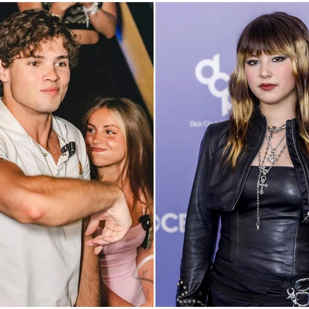 Braden Peters (left) is an American online streamer and "looksmaxxing" influencer, while Gold medal Olympic figure skater Alysa Liu once said her main goal at a competition was simply “to mog”.