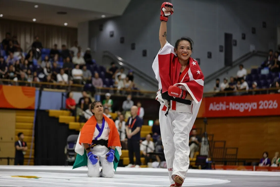 Tiffany Teo defeated India’s Suchika Tariyal in the women’s traditional 60kg semi-final on Sept 21.