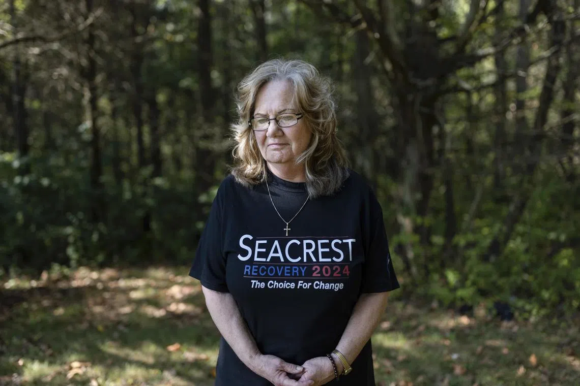 Ms Beverly Aikins, mother of Senator JD Vance, is seen at Restoration Acres in Hillsboro, Ohio, on Sept 14, 2024.