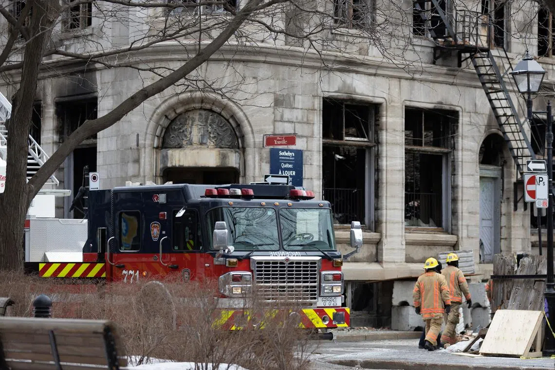 It took more than 100 firefighters to contain the fire at the building.