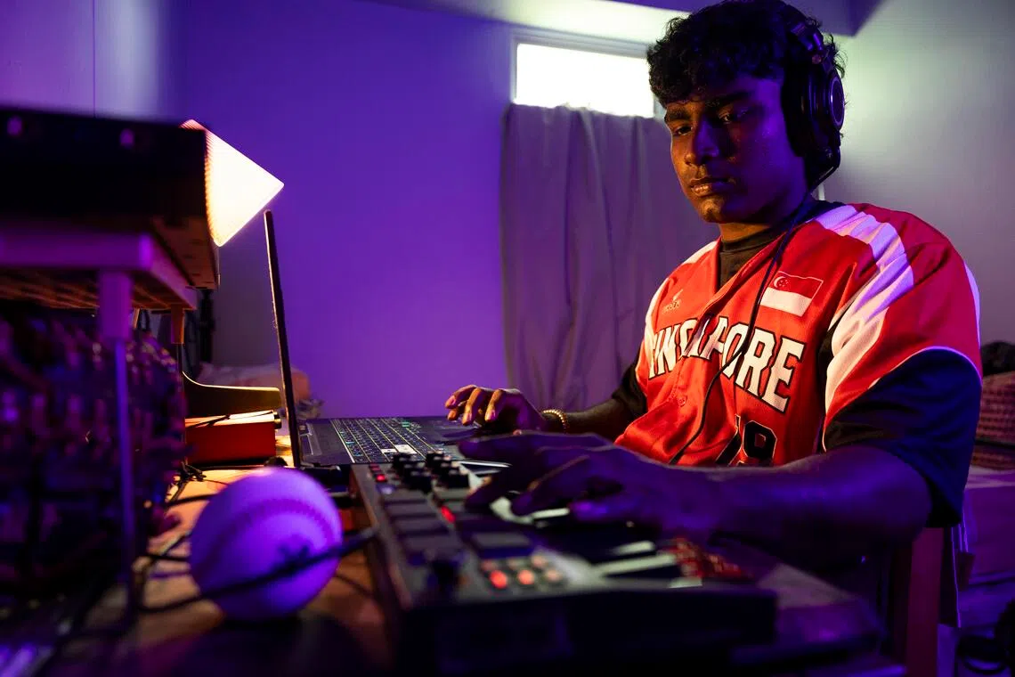 Baseballer Hans Pereira, 23, got interested in making beats in 2018, after a song by Tyler, the Creator in the animated version of The Grinch caught his ear.