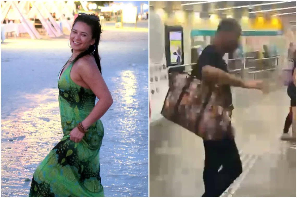 One FM 91.3 radio host Cheryl Miles (left) said the man blocked her path and puncher her on the arm at Orchard MRT station on July 26.