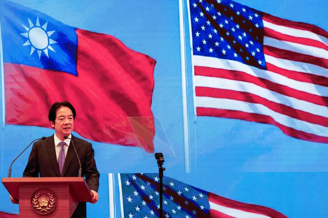 Taiwan's President Lai Ching-te speaks at a press conference on the latest round of economic talks with the U.S., in Taipei, Taiwan, February 3, 2026. REUTERS/Ann Wang