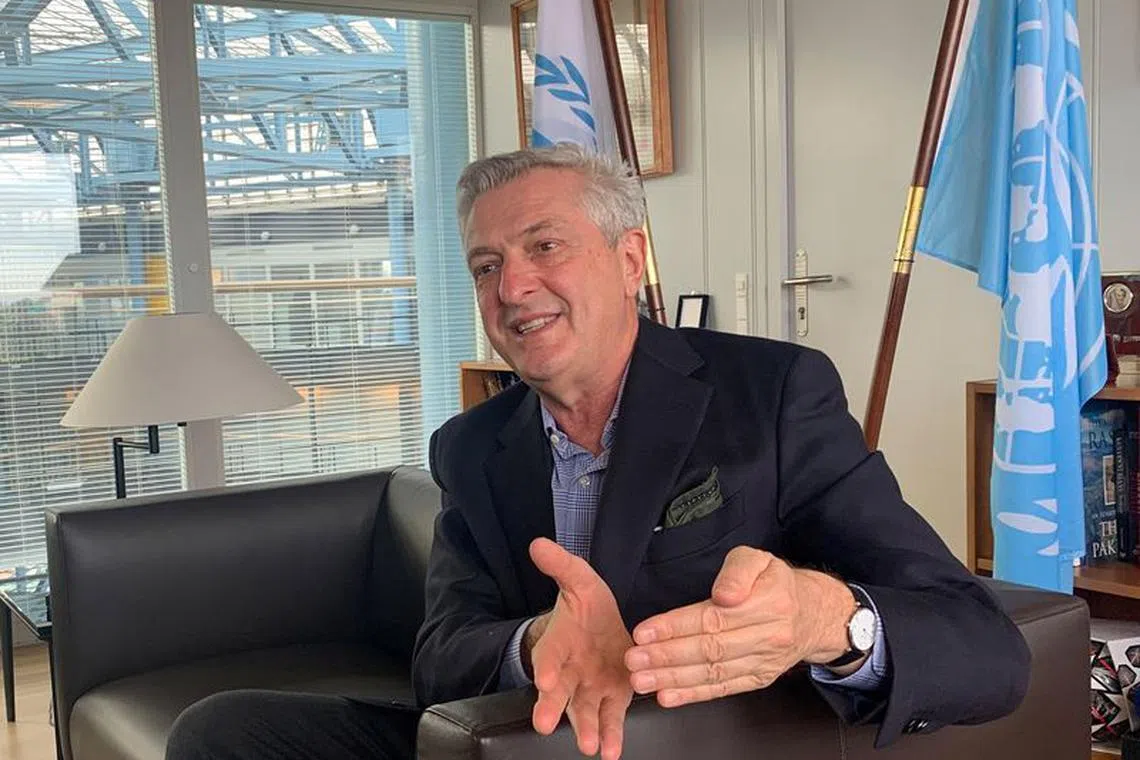 Filippo Grandi, United Nations High Commissioner for Refugees, attends an interview with Reuters ahead of the Refugee Forum in Geneva, Switzerland, December 7, 2023. REUTERS/Cecile Mantovani