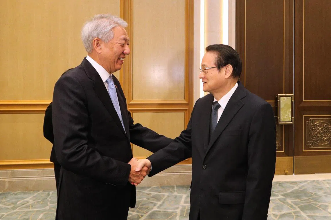 Senior Minister Teo Chee Hean met with Zhejiang Party Secretary Yi Lianhong in Hangzhou on March 20.