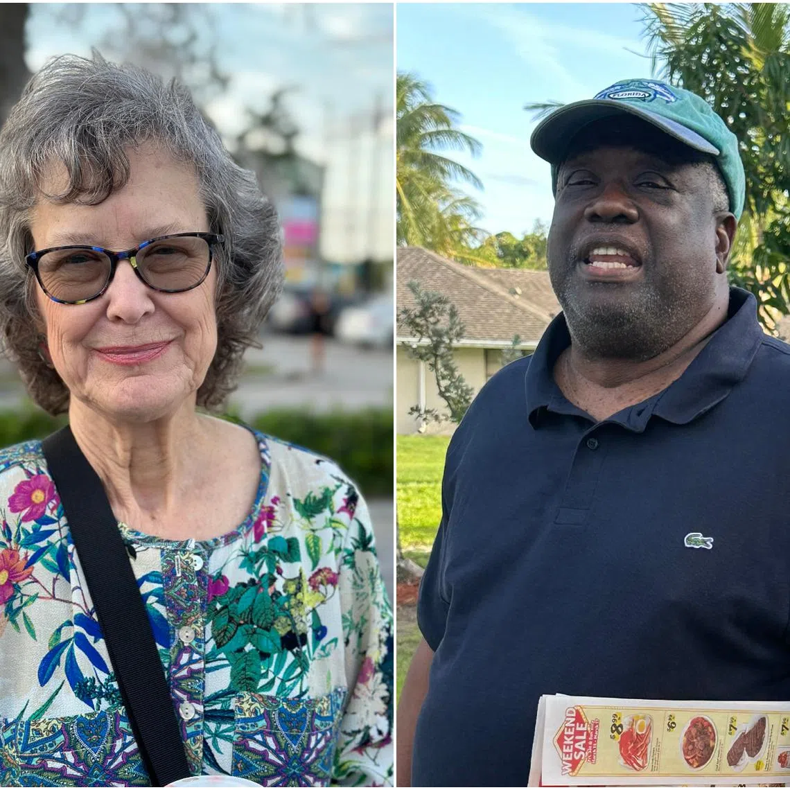 Retired teachers Mandy Horton Walker (left) and Tony Anderson give their thoughts about book bans and critical race theory.