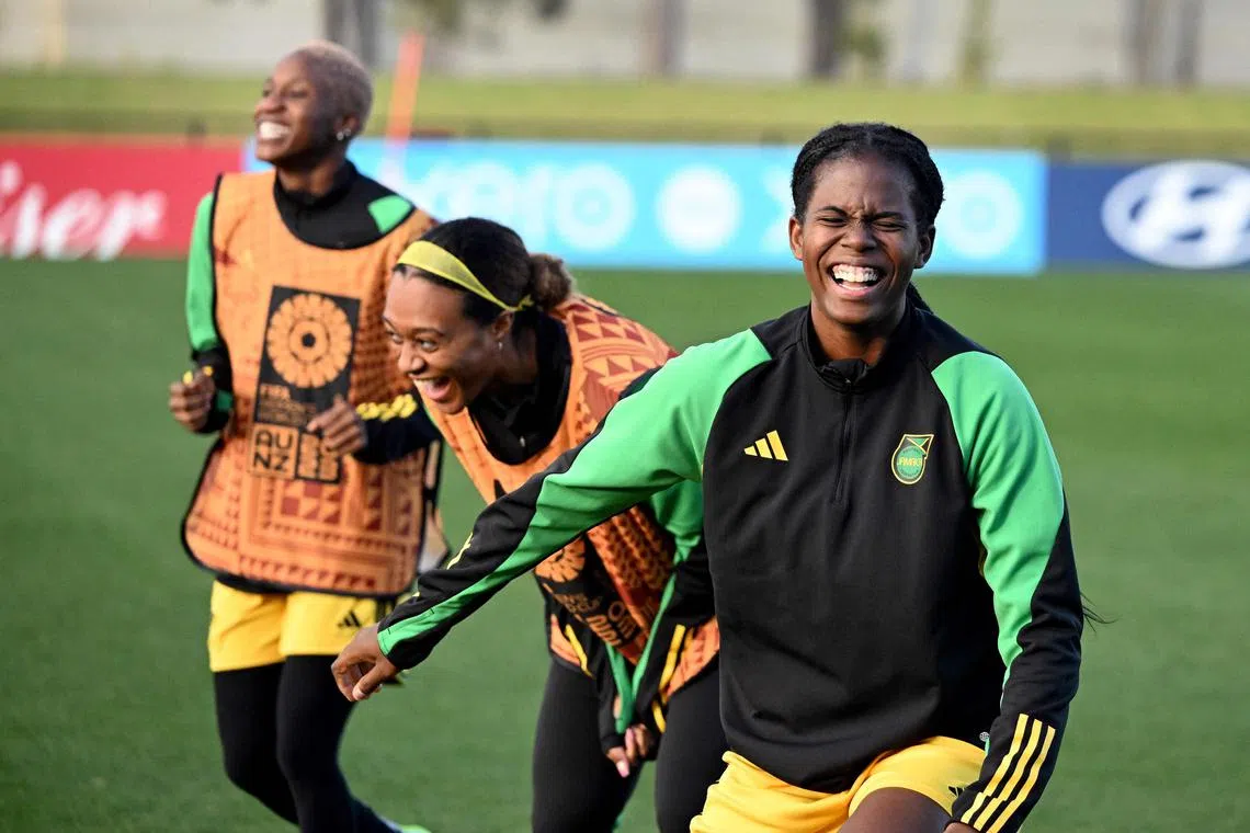 Jamaica coach Lorne Donaldson says his team (above) and their Women's World Cup last-16 opponents Colombia both know how to enjoy life, having partied at Sydney nightclub together.