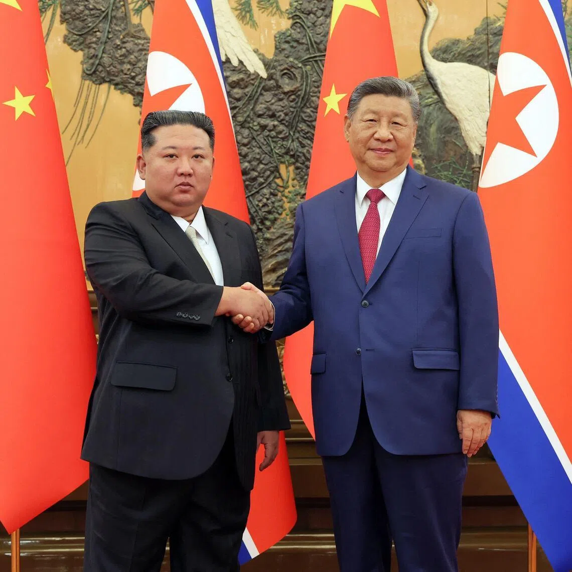 China's Xi Jinping is expected to use the two-day summit with North Korea's Kim Jong Un to project a united front between allies against the West.