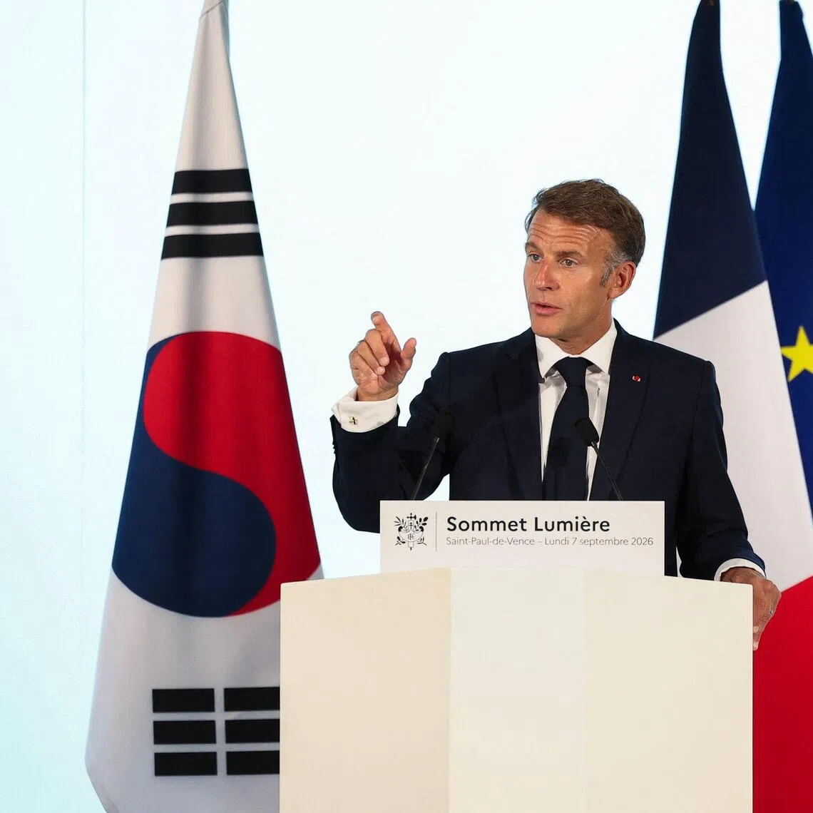 France’s President Emmanuel Macron said it is essential for the EU to “harmonise a ban on access to social media platforms for children under the age of 15”.