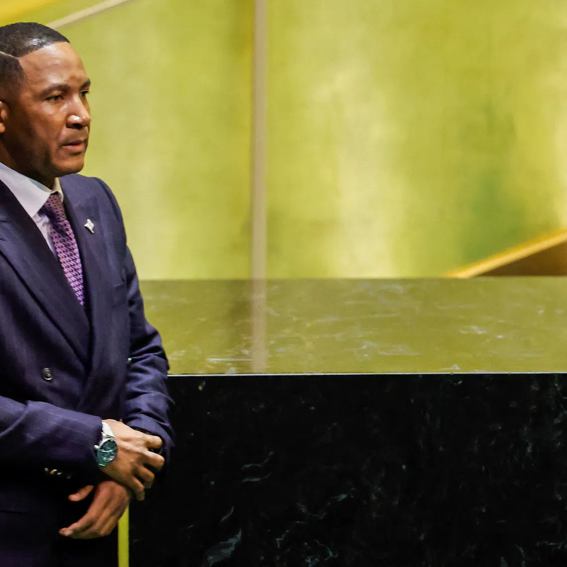 Botswana's President Duma Gideon Boko arrives to address the 80th United Nations General Assembly at U.N. headquarters in New York, U.S., September 25, 2025. REUTERS/Eduardo Munoz
