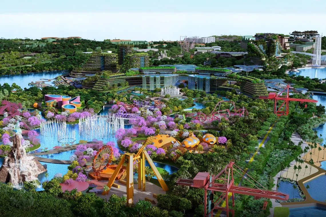 An artist impression of the attractions at Brani West.