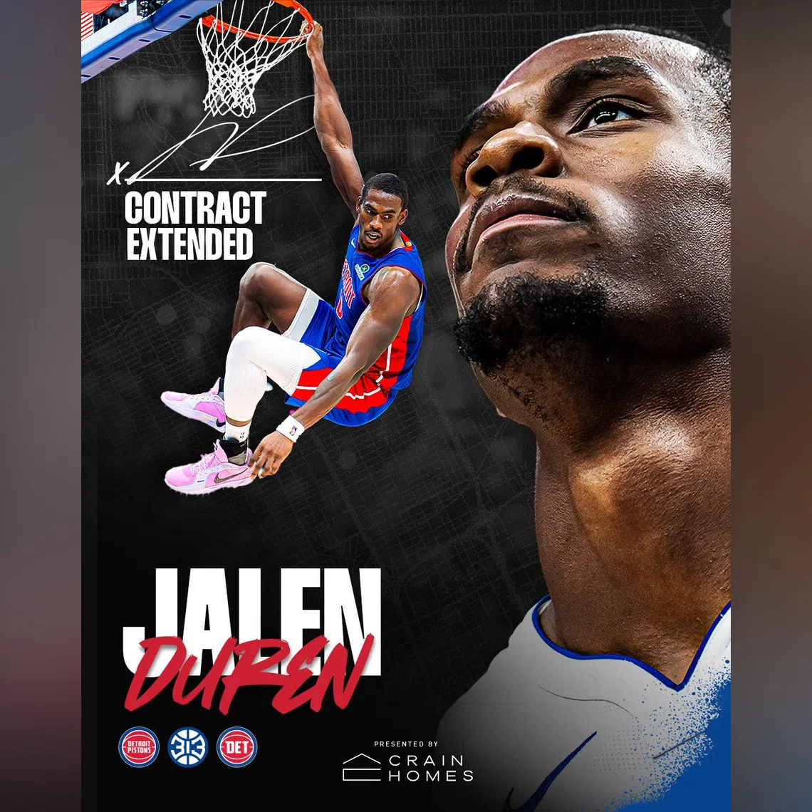 Jalen Duren, 22, had been a restricted free agent.