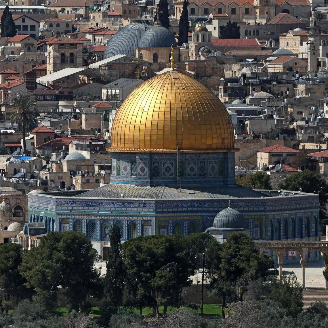 Israel has shut all holy sites, including the Al-Aqsa Mosque (pictured), in east Jerusalem’s Old City for security reasons.
