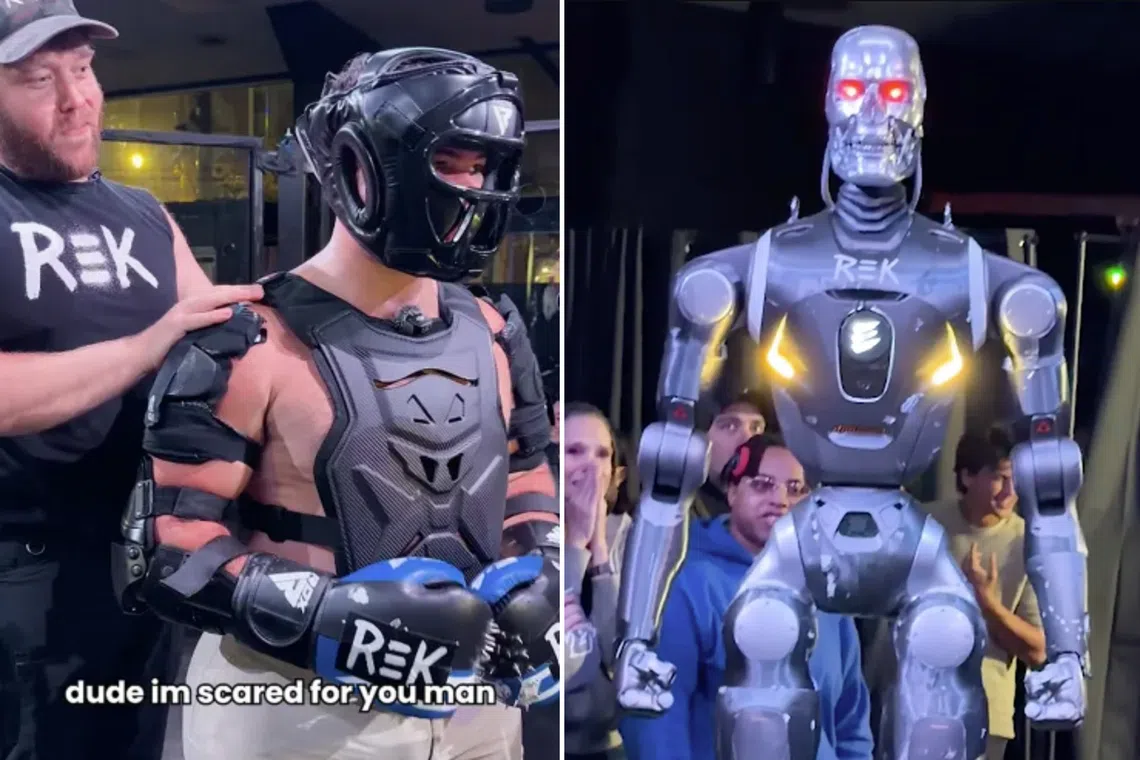 Hasta la vista, influencer: ‘Terminator’ robot floors prankster in cage fight
